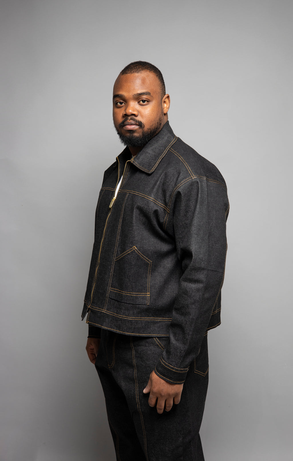 Limited Edition Structured Black Denim Jacket