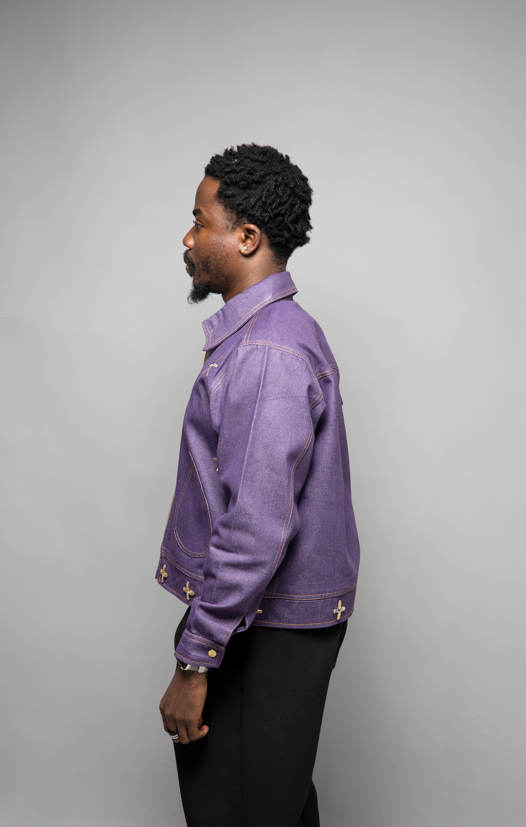 Limited Edition Embellished Purple Denim Jacket