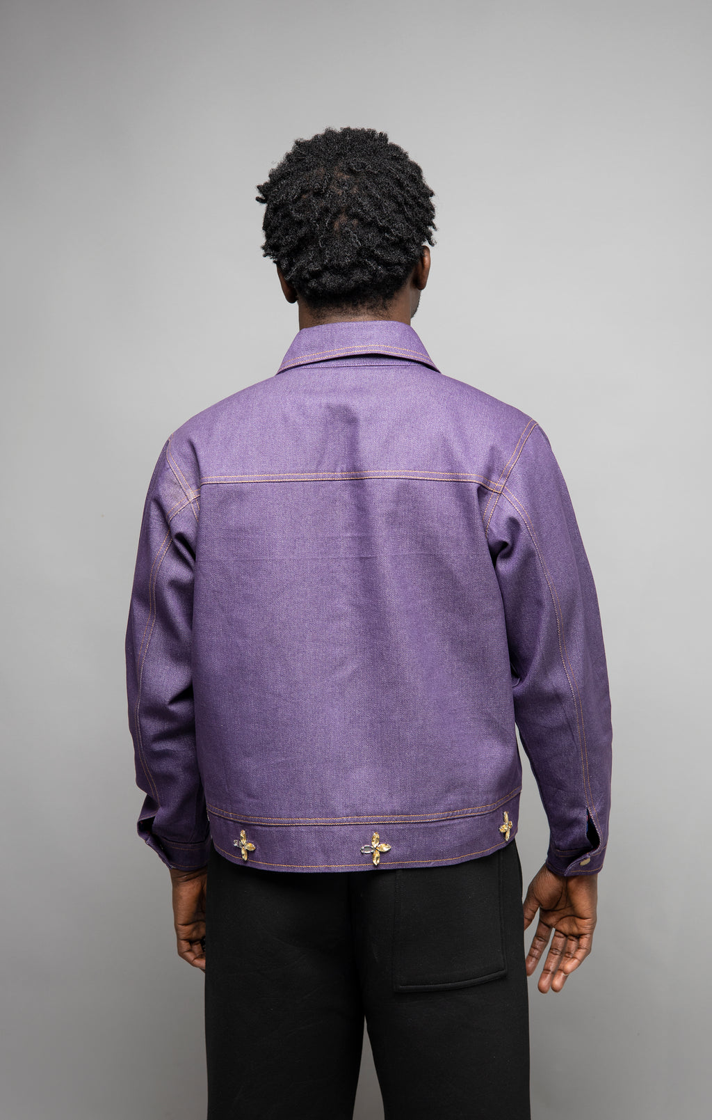 Limited Edition Embellished Purple Denim Jacket