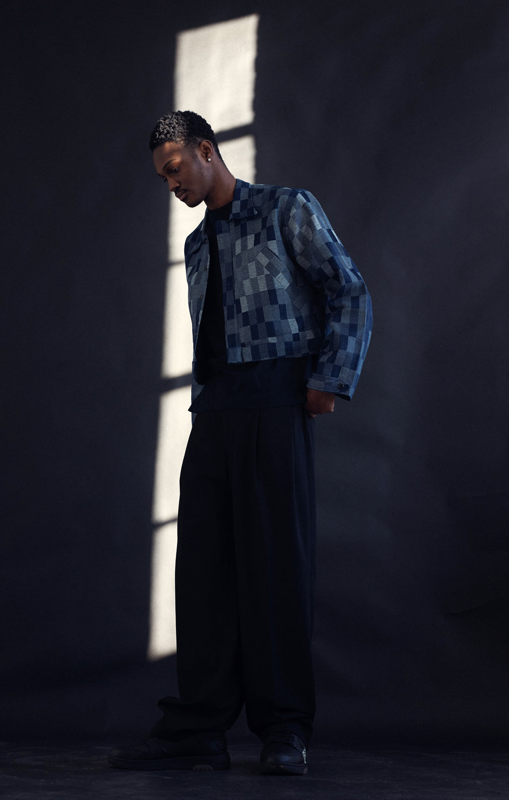 Textured Jacquard Denim Jacket