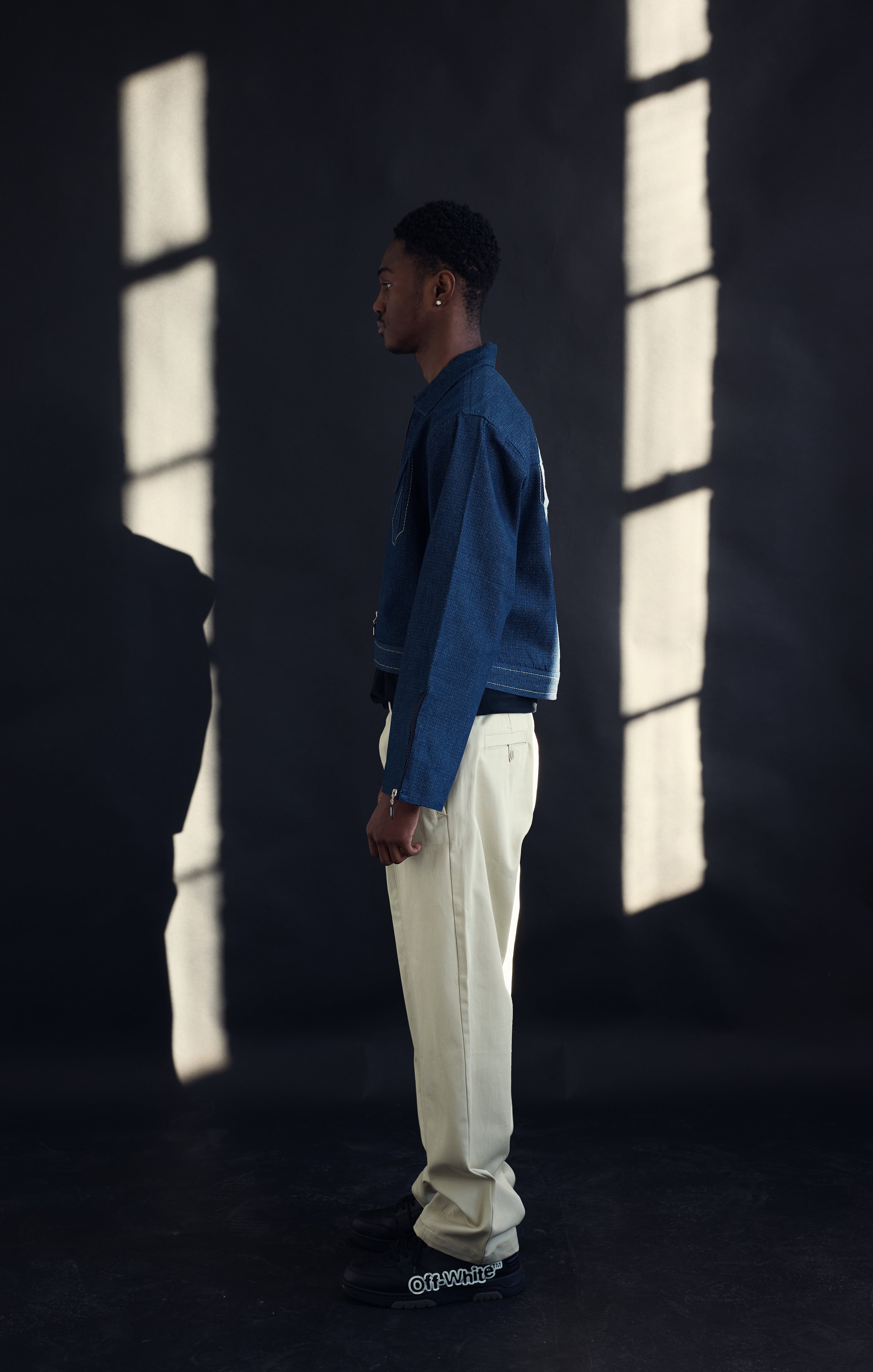 Blue Macramé Denim Jacket