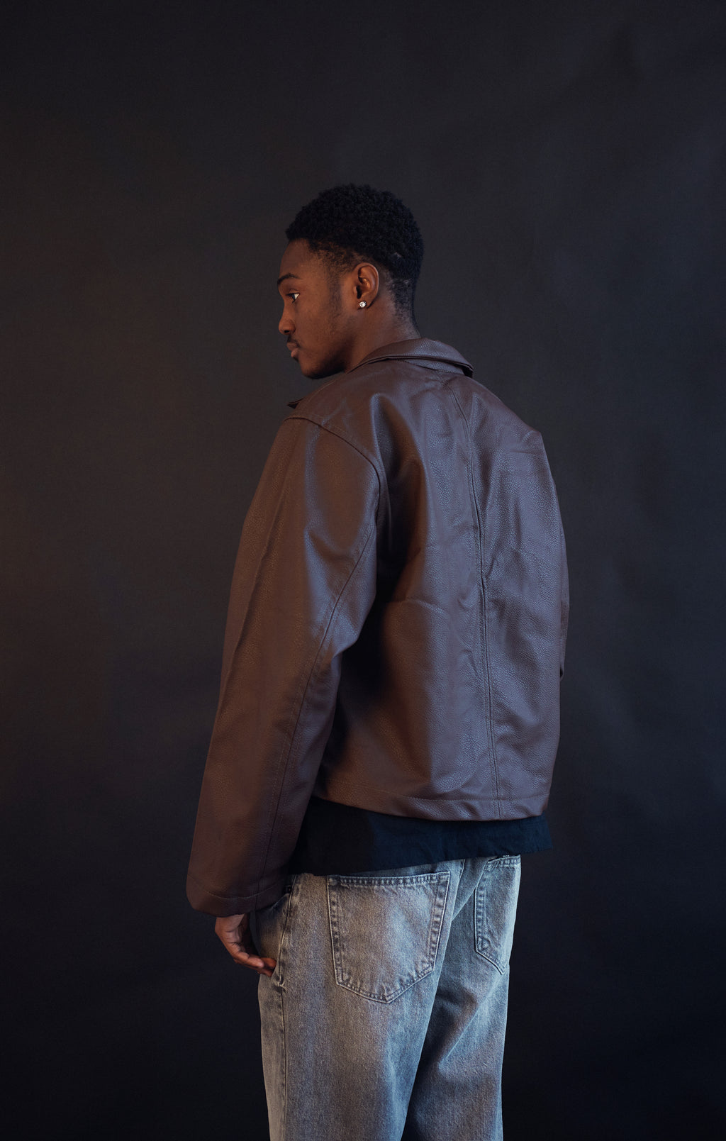 Cropped Leather Jacket