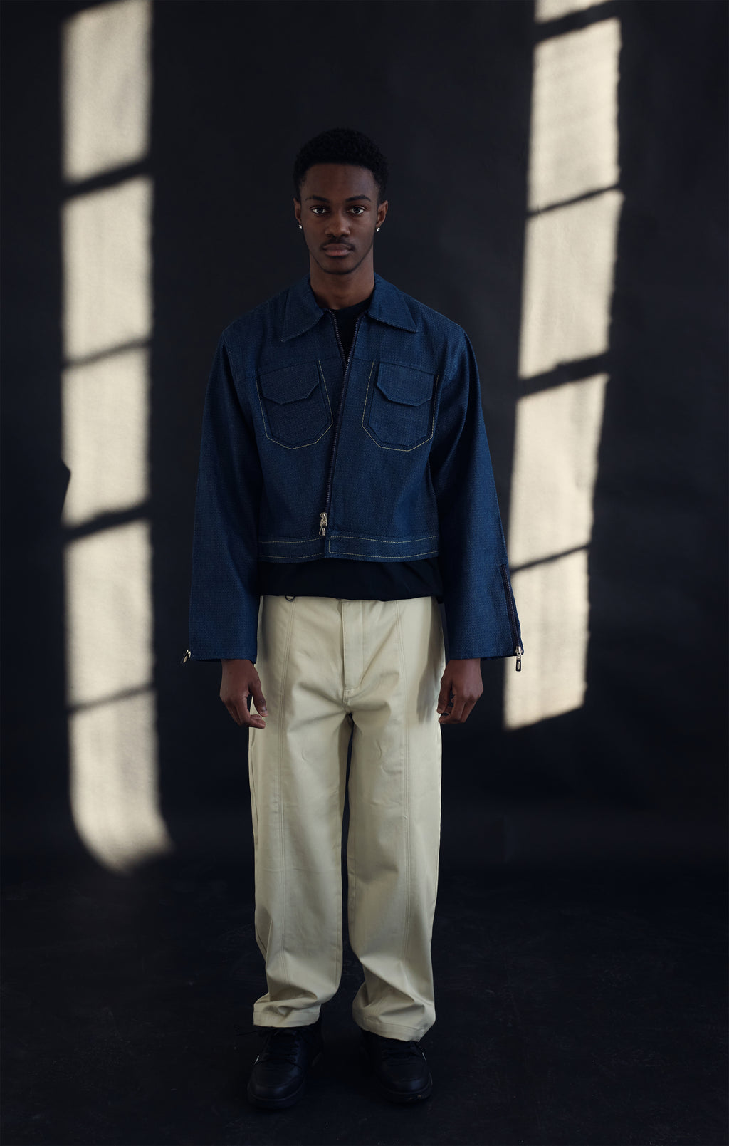 Blue Macramé Denim Jacket