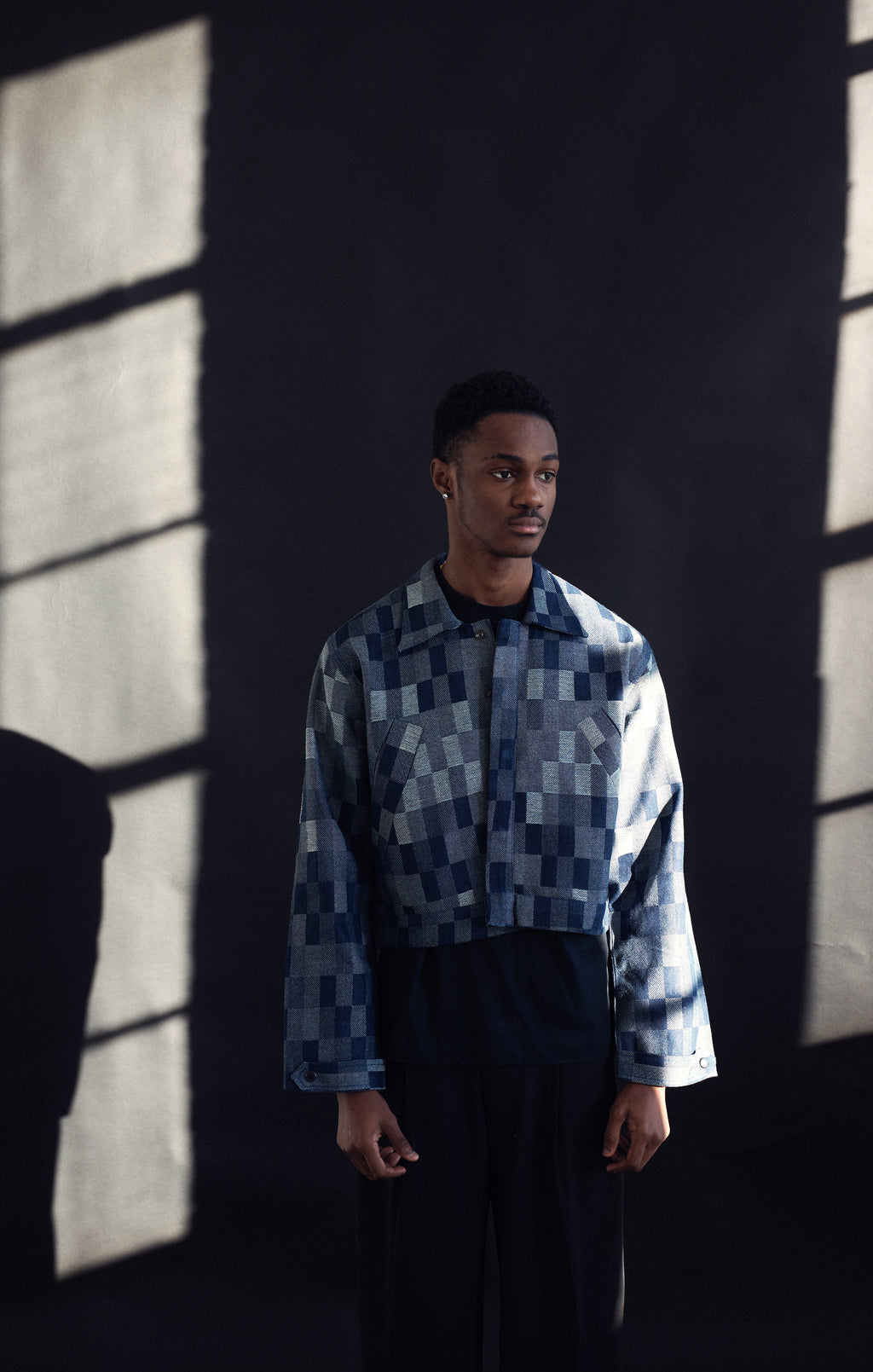 Textured Jacquard Denim Jacket